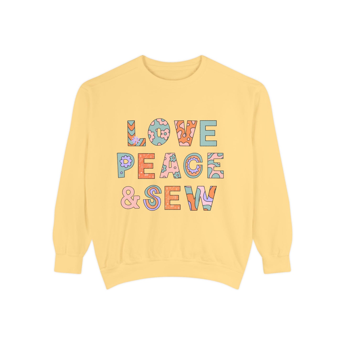 Adult-Love Peace & Sew Swearshirt