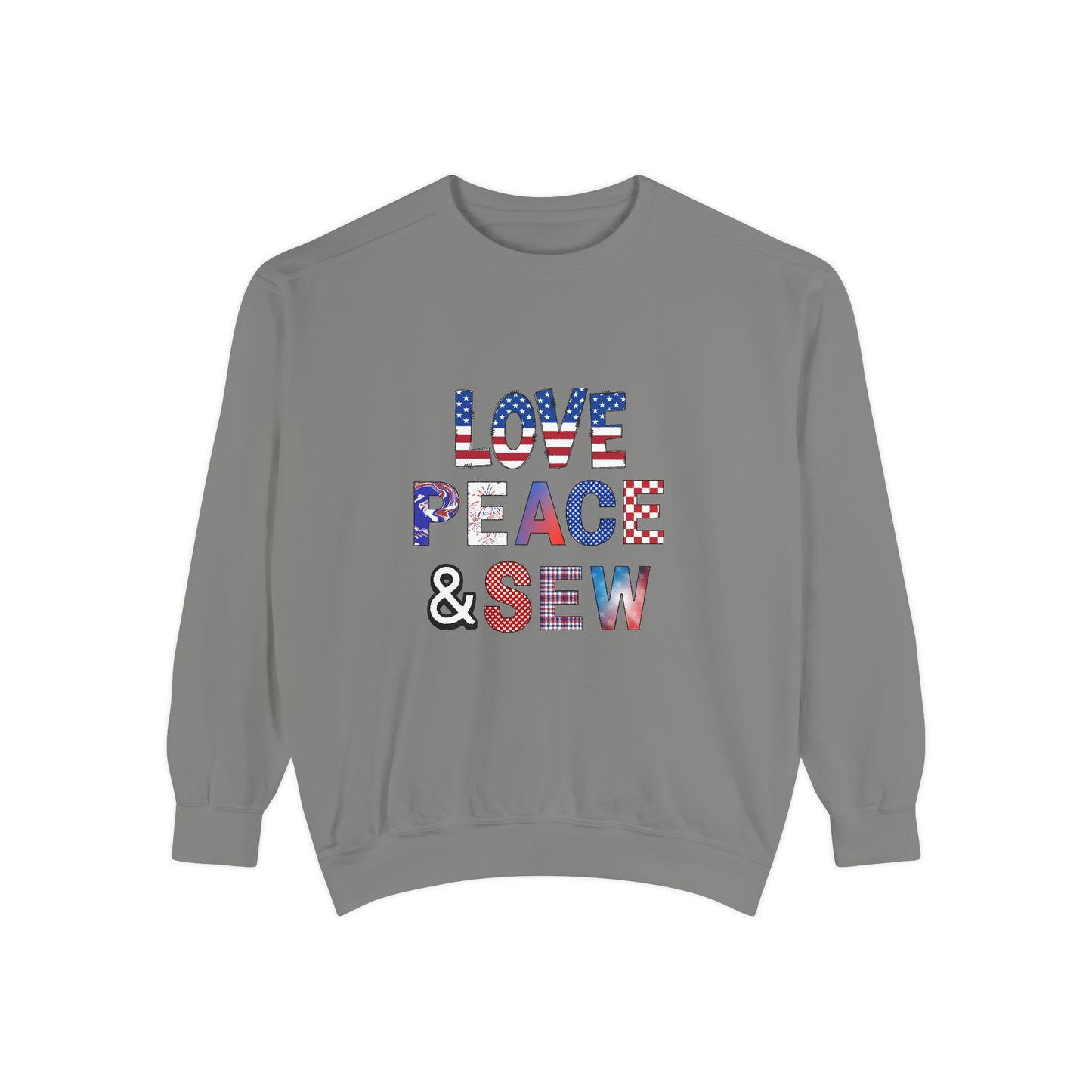 Adult American Love Peace Sew Sweatshirt