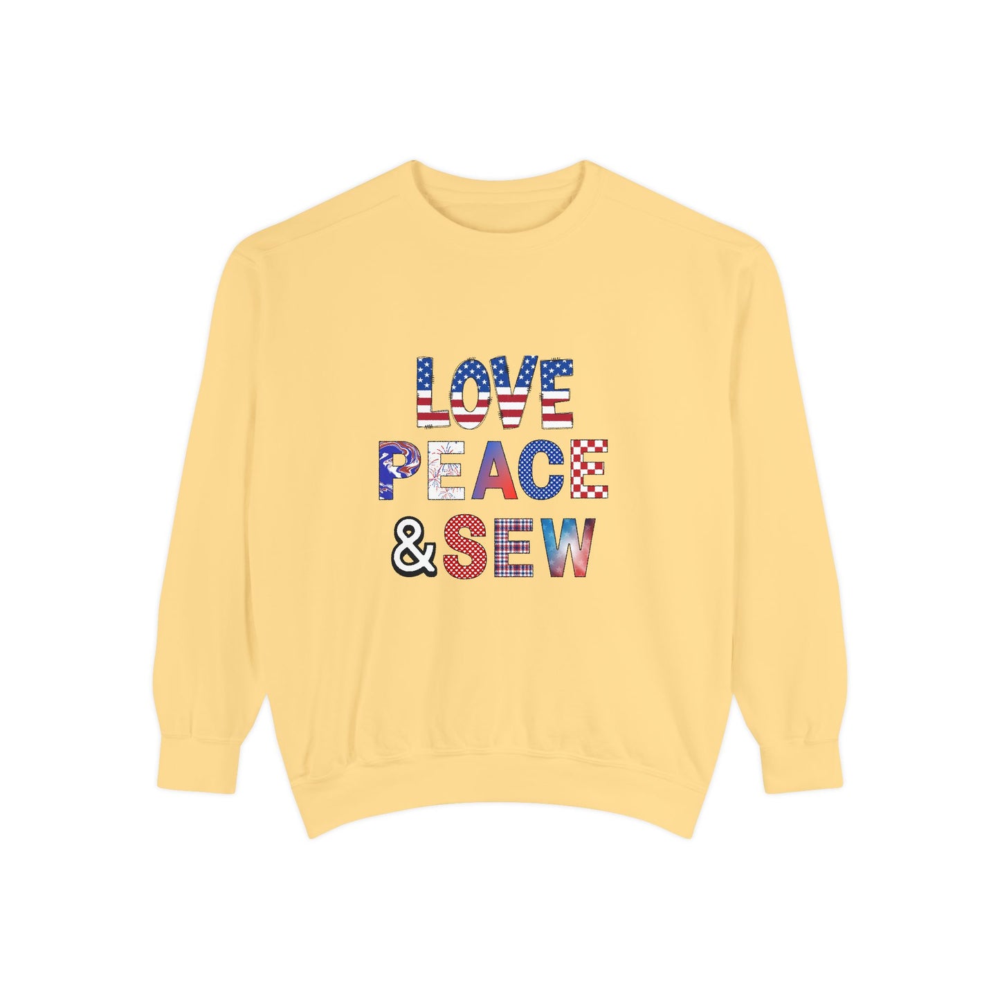 Adult American Love Peace Sew Sweatshirt