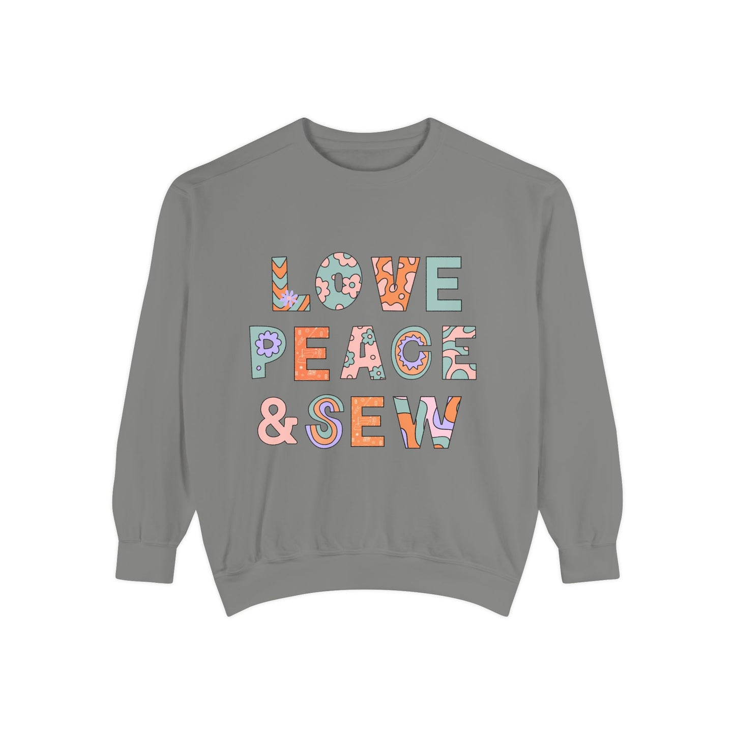 Adult-Love Peace & Sew Swearshirt