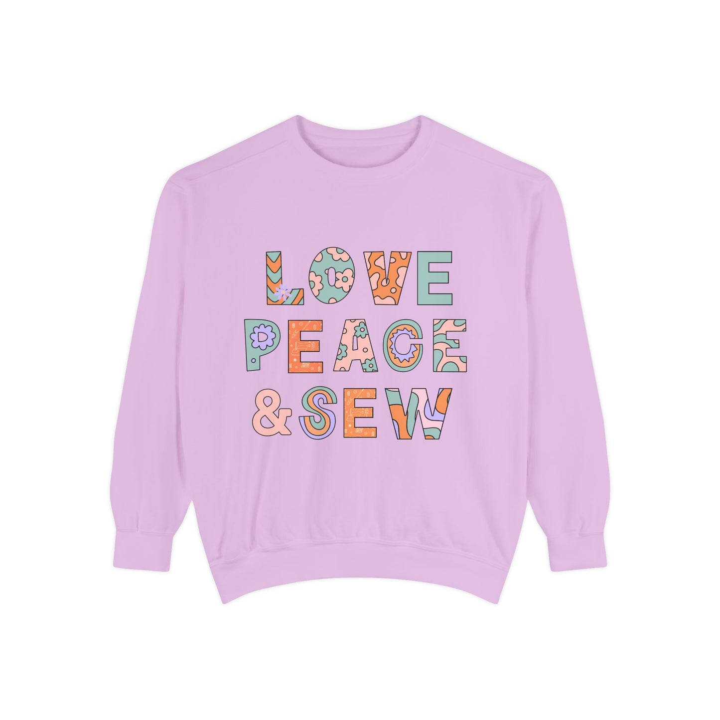 Adult-Love Peace & Sew Swearshirt