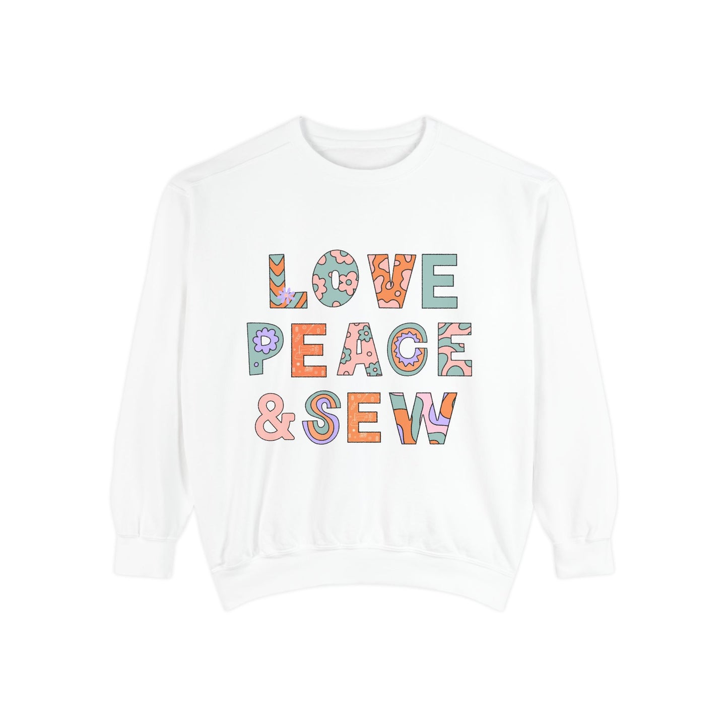 Adult-Love Peace & Sew Swearshirt