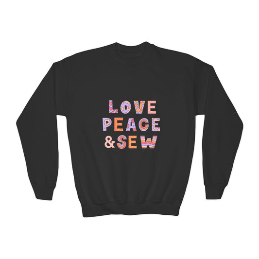 Kid’s-Love, Peace & Sew Sweatshirt